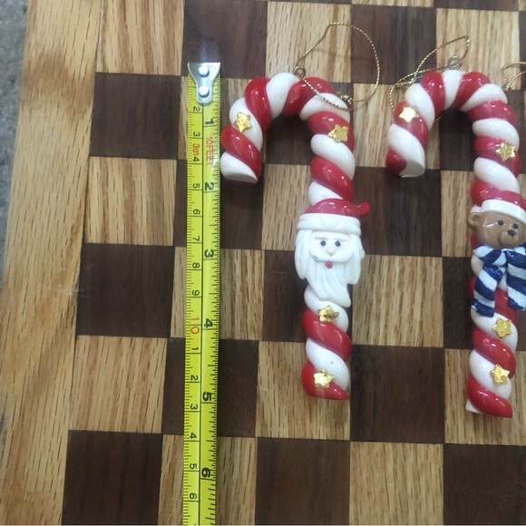 Beautiful Candle Cane Set of 3 Bundle with a Santa , a reindeer & a teddy bear - Picture 7 of 11